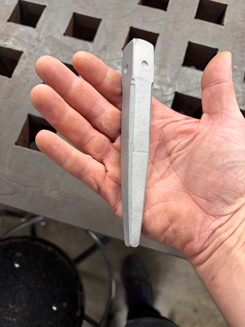 Center punch sandblasted