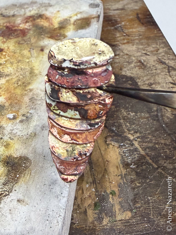 The back of the moth joined into a single piece